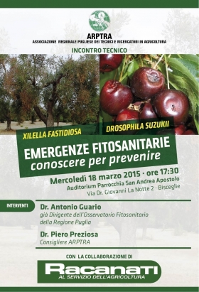 18/03/2015 EMERGENZE FITOSANITARIE - Conoscere per sopravvivere - Racanati Multitrader s.n.c